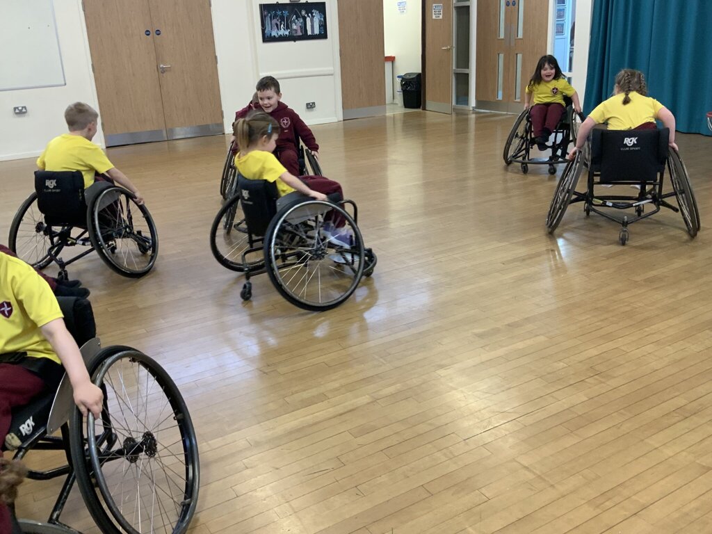 Image of Wheelchair basketball in Reception