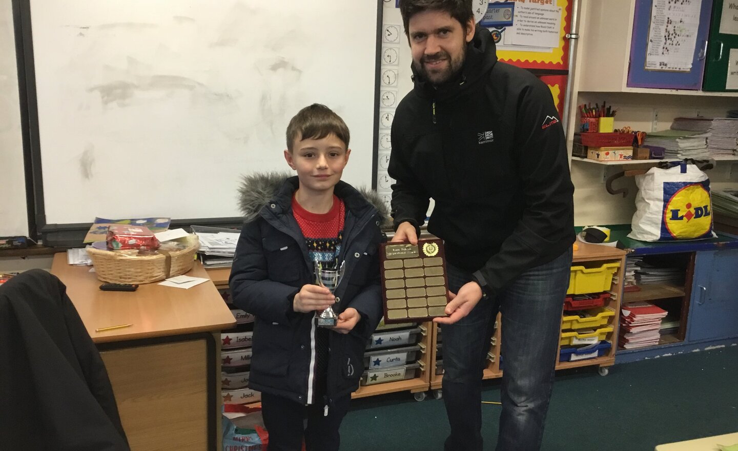 Image of Jackson Borrowdale is awarded with the new “Inspirational Person Award” donated by Isaac Robson